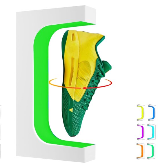 VGAzer Levitating Shoe Display,Magnetic Floating Rotating Sneaker Stand with 16 Colors Changing LED Light