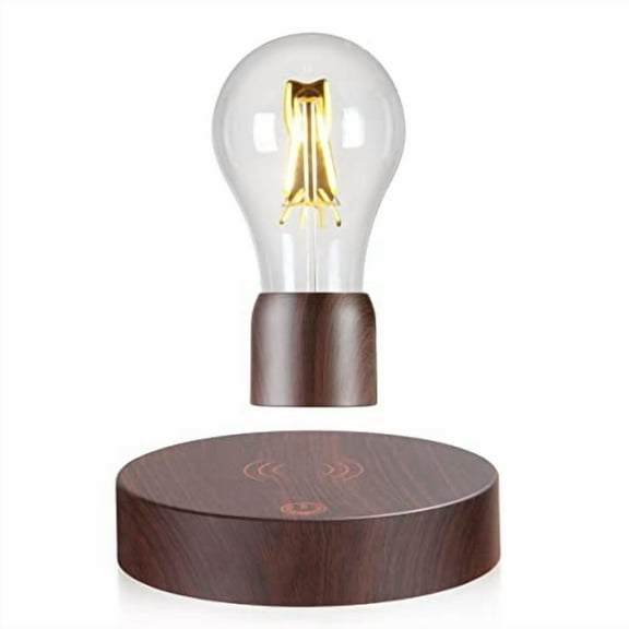 VGAzer Levitating Table Lamp with Wireless Floating Light Bulb 360 Degree Automatic Rotating Night Light for Room Home Office Decor and Unique Gift