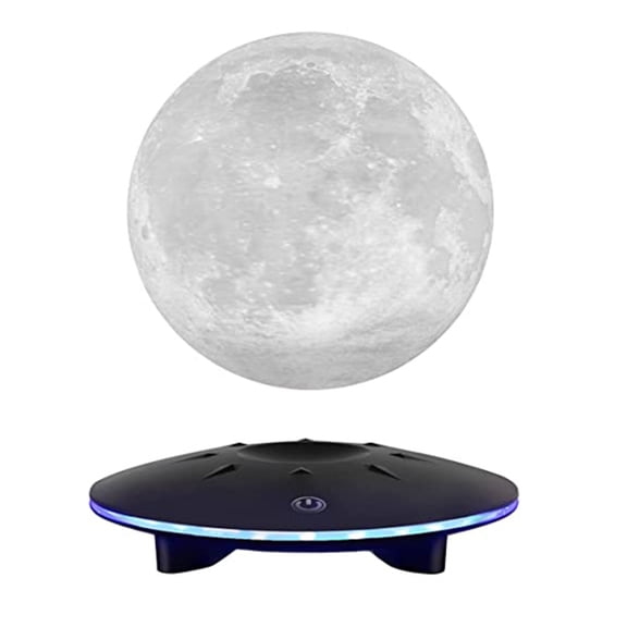VGAzer Levitating and Floating Moon Lamp 16 Colors Night Light , Magnetic Levitation Spinning Ball , Cool Gadgets Gifts , Room Office Decor
