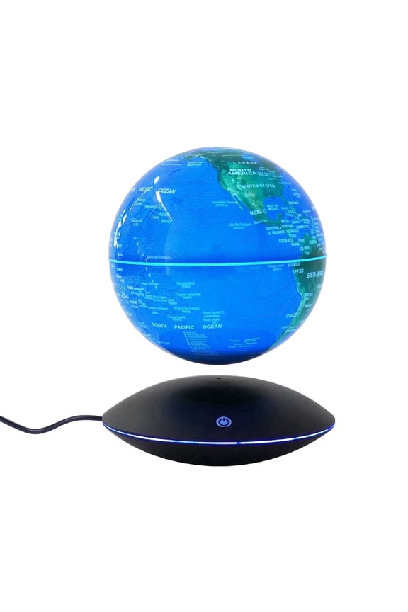 VGAzer Magnetic Levitation Globe, 6 inch LED Multi-Color Floating Suspended Rotating Earth World Map Modern Desk Lamp