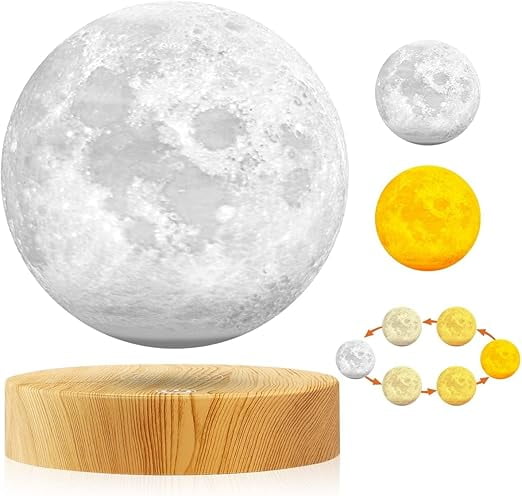 VGAzer Magnetic Levitation Moon Lamp，Floating LED Moon