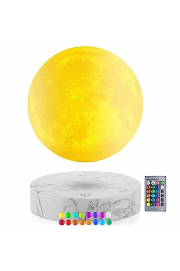 Magnetic Levitation Moon Table LampFloating and Rotating LED Multi-Color Night Light Levitate & RotateCool Desk Decor Gadget , Unique Christmas Gifts
