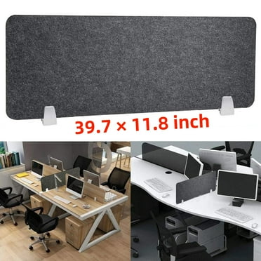 VGBYUJ Acoustic Desk Divider Privacy Partition Panel, Sound Reducing Office Partition, 39.4×11.8 in, Gray