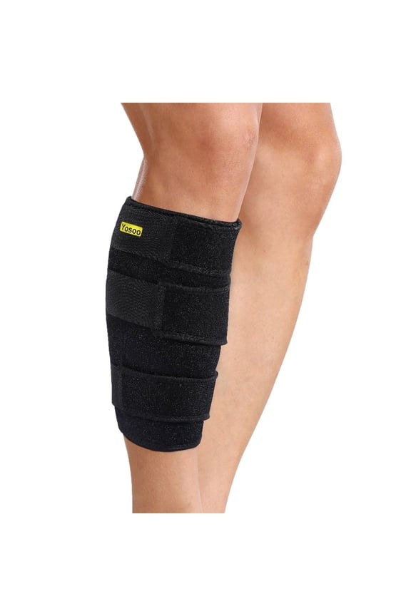 VGEBY Calf Brace Adjustable Shin Splint Support Sleeve Leg Compression Wrap for Pulled Calf Muscle Pain Strain Injury,Swelling,Fits Men and Women,Black