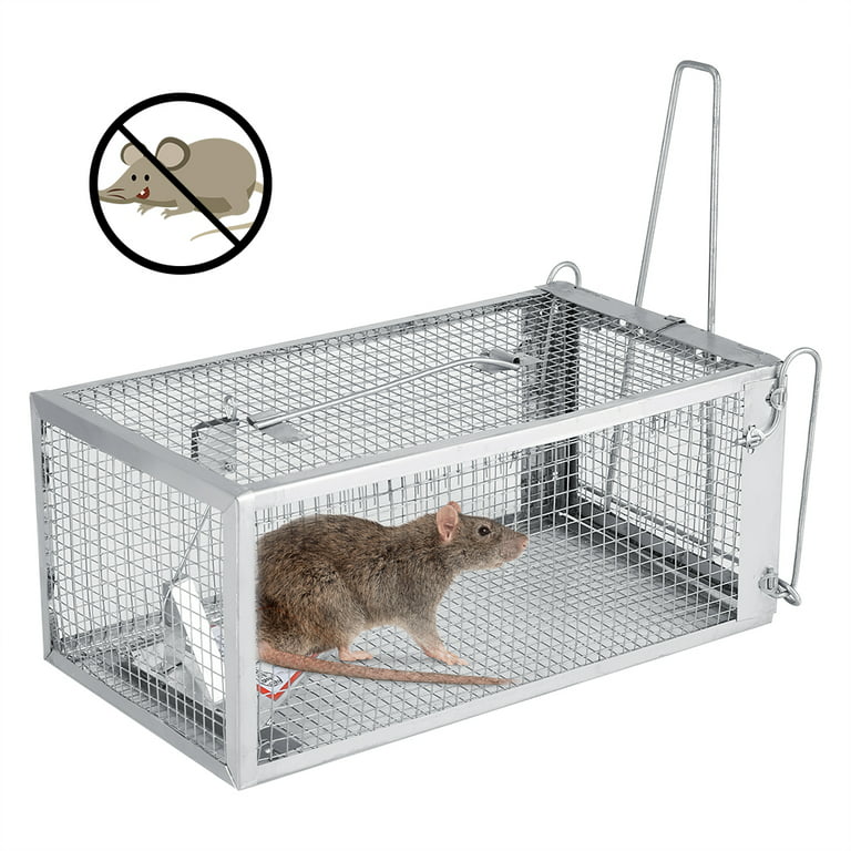 Gustave Rat Trap Cage Small Live Animal Pest Rodent Mouse Control Bait  Catch, Pest Trap Cage, Mouse Trap, Humane Live Cage Rat Mouse Trap  -11*5.5*4.3 inch 