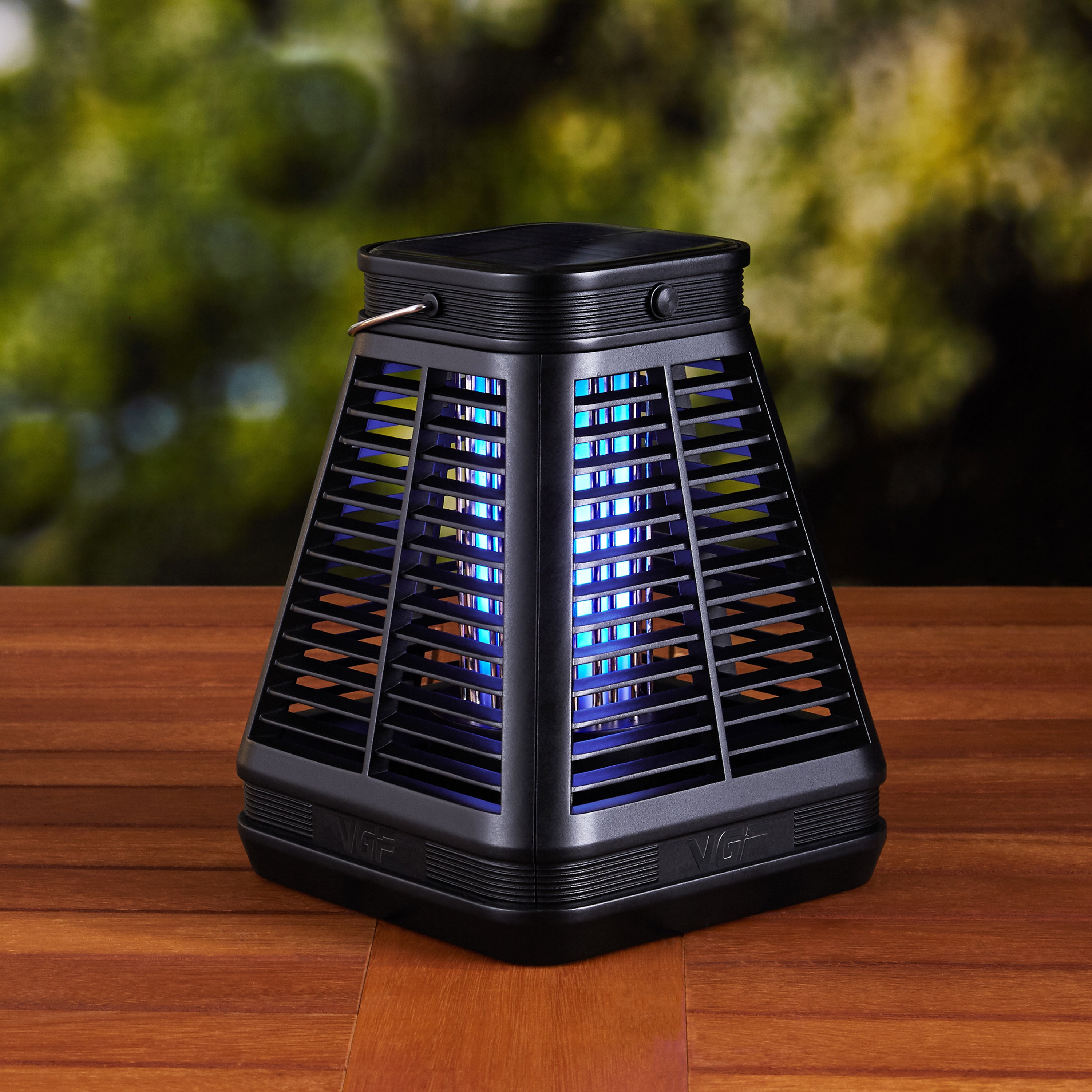VGF Black LED Solar Powered Portable Bug Zapper