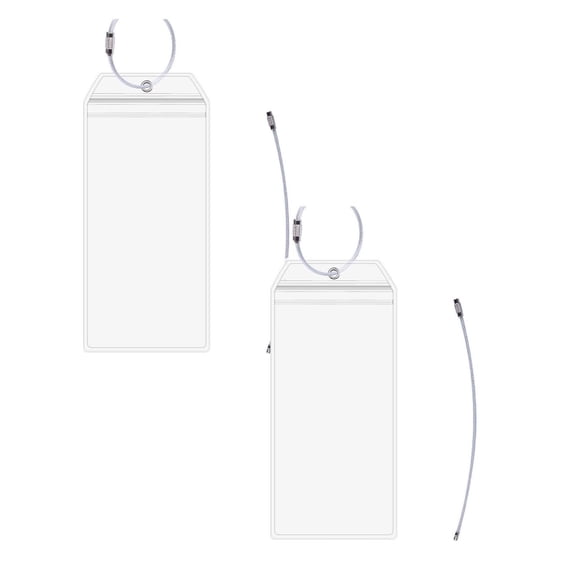 VGFVFSKGA 2pcs Luggage Tags, Bag Tags, Clear Cruise Ship Luggage Tags, Cruise Essentials Holders for All Cruise Line Travel Ship, Luggage Tags Bulk for Men Women, Bag Tags for Backpacks