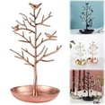 thumbnail image 1 of VGFVFSKGA Branch Jewelry Rack Necklace Display Tree Stand Ring Holder Plastic Hanging Organizer for Earrings Bracelet, Necklace Rings Organizer, Jewelry Display Holder, Rings Rack Tower,Z1#Rose Gold, 1 of 6