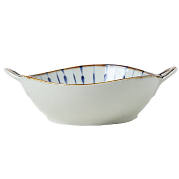 VGFVFSKGA Ceramic Serving Bowl Soup Bowl Pasta Bowl with Double-Handle for Rice, Salad, Snack, Pho, Pasta, Fruit
