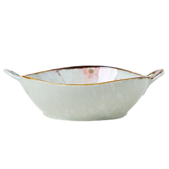 VGFVFSKGA Ceramic Serving Bowl Soup Bowl Pasta Bowl with Double-Handle for Rice, Salad, Snack, Pho, Pasta, Fruit