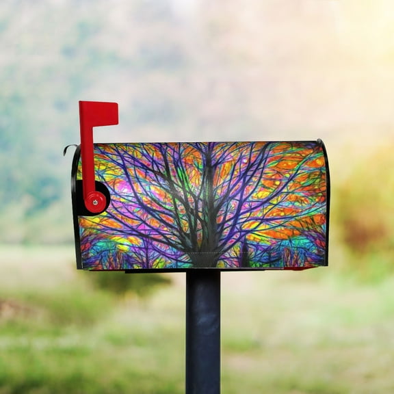 VGFVFSKGA Magnetic Mailbox Cover, Mailbox Standard Size 18" X 21" Mailbox Cover with Pattern, Mailbox Covers for Garden Yard Decor, Mailbox Lid Replacement
