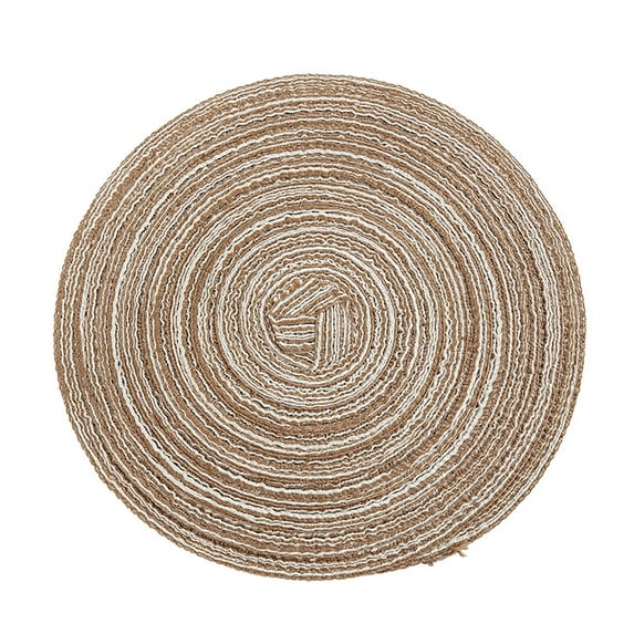 VGFVFSKGA Plastic Placemats,Round Table Mats,Washable Woven Vinyl Placemats for Dining Table,Easy to Clean