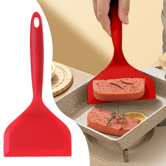 VGFVFSKGA Silicone Pancakes Spatula,Silicone Pancake Spatula Turner with Lengthened Handle& Seamless Design,Wide Pancakes Spatula Turner for Eggs Fish Pizza,Nonstick Cookware