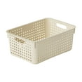thumbnail image 1 of VGFVFSKGA Woven Plastic Basket - Small Storage Bin - Mesh Design with Double Handle - Shelf Storage Cube - Cabinets and Pantries Kitchen Storage, 1 of 8