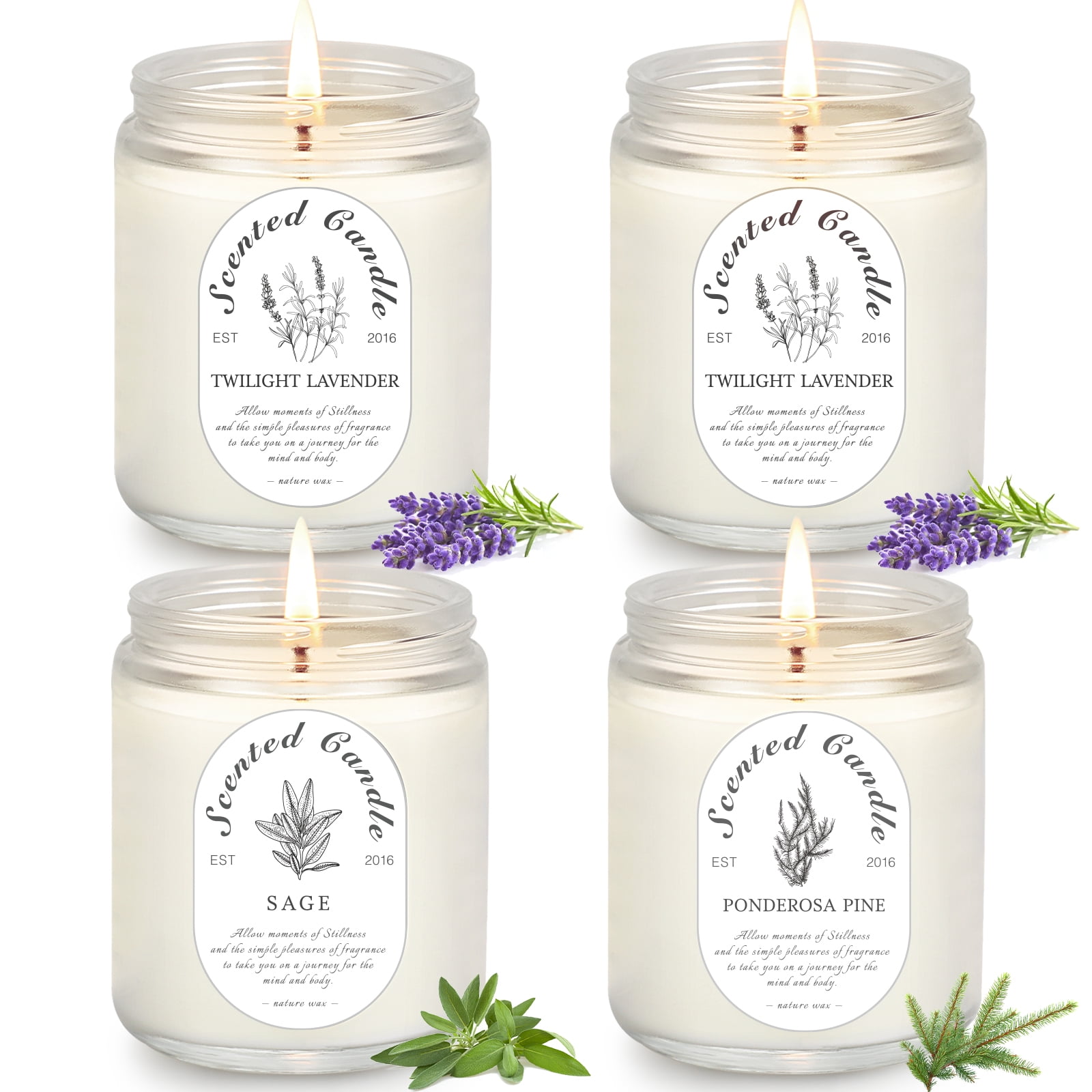 VGGFDY Scented Candles for Women Gift Aromatherapy Soy Wax Candle Set