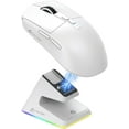 thumbnail image 1 of VGN GAMEPOWER ATTACK SHARK X6 SUPERLIGHT Wireless Gaming Mouse with RGB Charging Dock, 49g Ultralight Mice, 26000DPI, PixArt PAW3395, 2.4G/USB-C Wired/Bluetooth, G502, 200Hrs Battery, White, 1 of 9