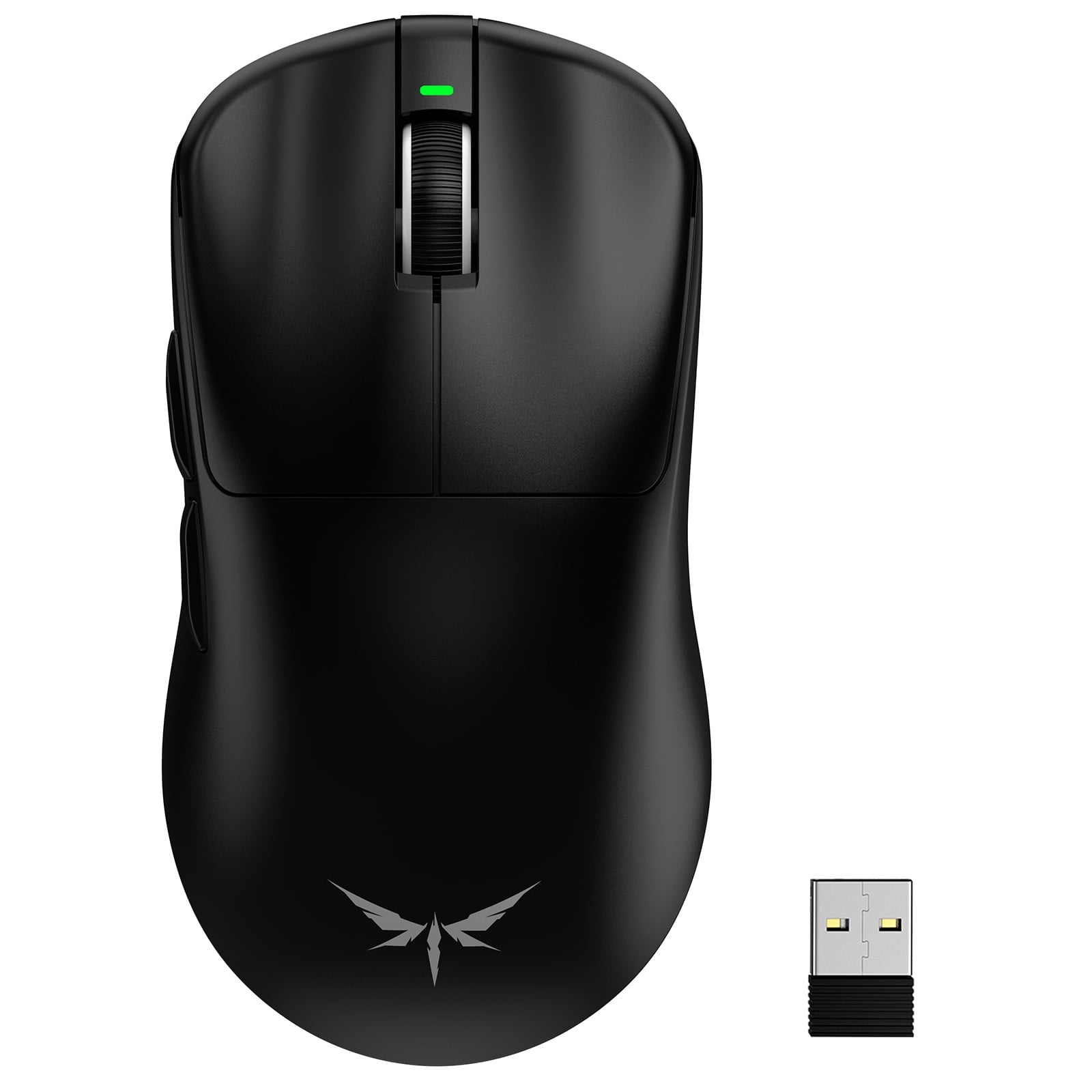 qaf Ultra Lightweight Wireless Gaming Mouse, 55g Tri-Mode Bluetooth/2.4G/USB-C Wired Mouse，Rechargeable 2.4G Cordless&Wired Mouse, 130Hrs Battery Life, for Laptop, PC, Mac-F1MOBA Black