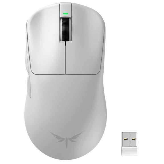qaf Ultra Lightweight Wireless Gaming Mouse, 55g Tri-Mode Bluetooth/2.4G/USB-C Wired Mouse，Rechargeable 2.4G Cordless&Wired Mouse, 130Hrs Battery Life, for Laptop, PC, Mac-F1MOBA Black