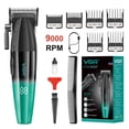 thumbnail image 1 of VGR 003 Fresh Fade Hair Clipper, Professional Hair Trimmer, Cord/Cordless Rechargeable Hair Cutting Tools with LED Display, 9000 RPM Barber Clippers, Green, 1 of 6