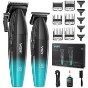 VGR 640S2 Professional Hair Clippers for Men, 9000RPM Cordless Barber Clippers and Trimmers Set, Zero Gap T-Blade Hair Cutting Kit, DLC Coated Ceramic Blade Bar