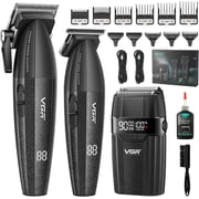 VGR 640S3 Professional 3 in 1 Hair Cutting Kit, 9000RPM Hair Clippers for Men Professional Hair Trimmer & Foil Shavers Set, Cordless Mens Barber Combo for Home, for HimBlack