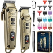 VGR Hair Clipper for Men Professional Hair Trimmer Barber Clippers Set, Cord/Cordless Beard Trimmer Hair Grooming Kit, T-Blade Zero Gapped Rechargeable LED Display Haircutting Kit