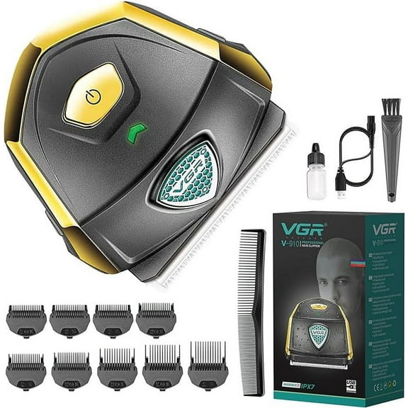VGR Hair Clippers for Men,Shortcut Self-Haircut Kit, IPX7 waterproof Cordless Head Shaver, Hair Clipper for Men, Cordless Rechargeable Mens Hair Trimmer for Home Use with Curved Blade
