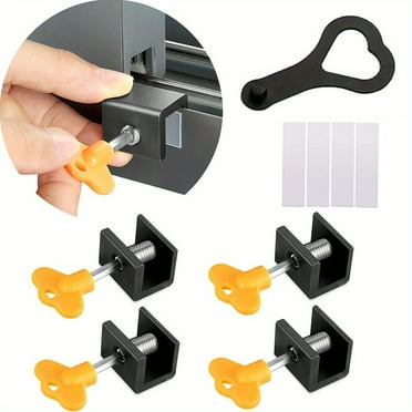 VGRG  2/4pcs Sliding Security Window Locks  Keep Your  & Office Secure with Adjustable Key-Locked Bars!