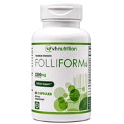 VH Nutrition FOLLIFORM DHT Blocker for Men & Women 1500mg - Supports Healthy Hair Growth, Scalp Health, Maximum Strength Hair Loss Treatment - 60 Capsules