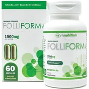 VH Nutrition FOLLIFORM DHT Blocker for Men & Women 1500mg - Supports Healthy Hair Growth, Scalp Health, Maximum Strength Hair Loss Treatment - 60 Capsules