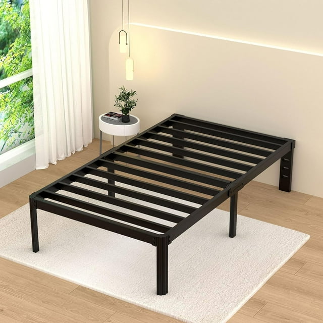 VHAHA Metal Twin Bed Frames 18 Inch Twin Platform Bed Frame with