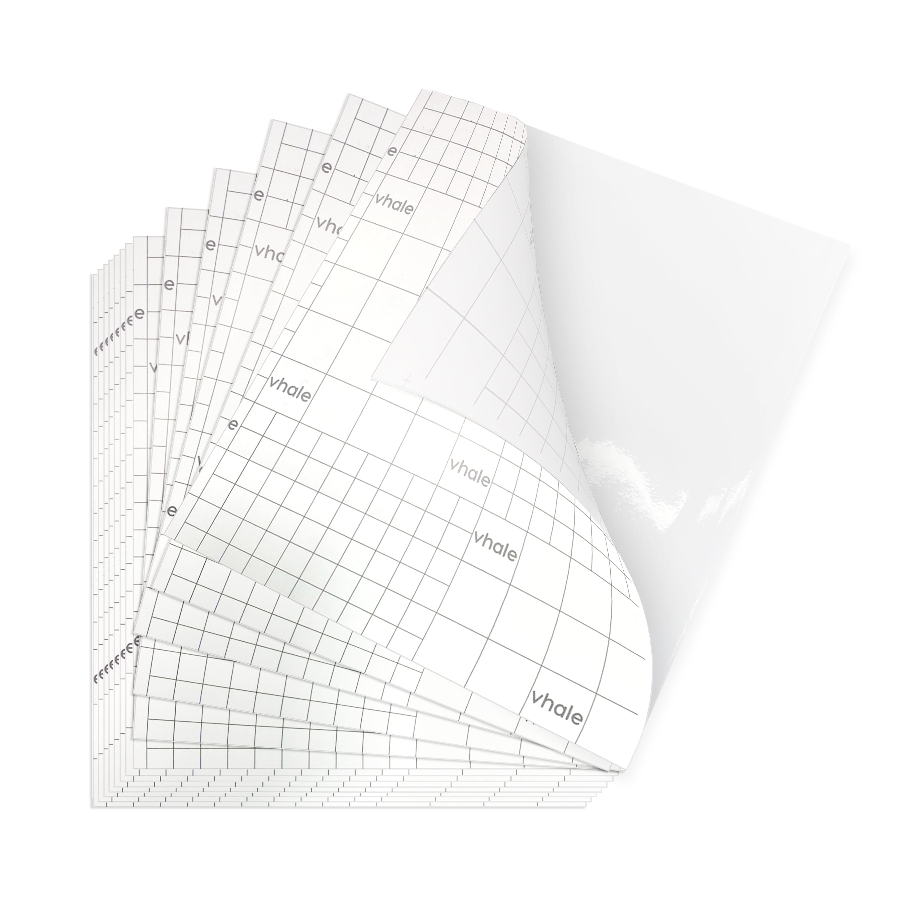 VHALE Glossy Clear Self-adhesive Overlay Laminating Sheet Contact Papers, 7 X 8 Inches, 3.15 Mil, Pack of 100