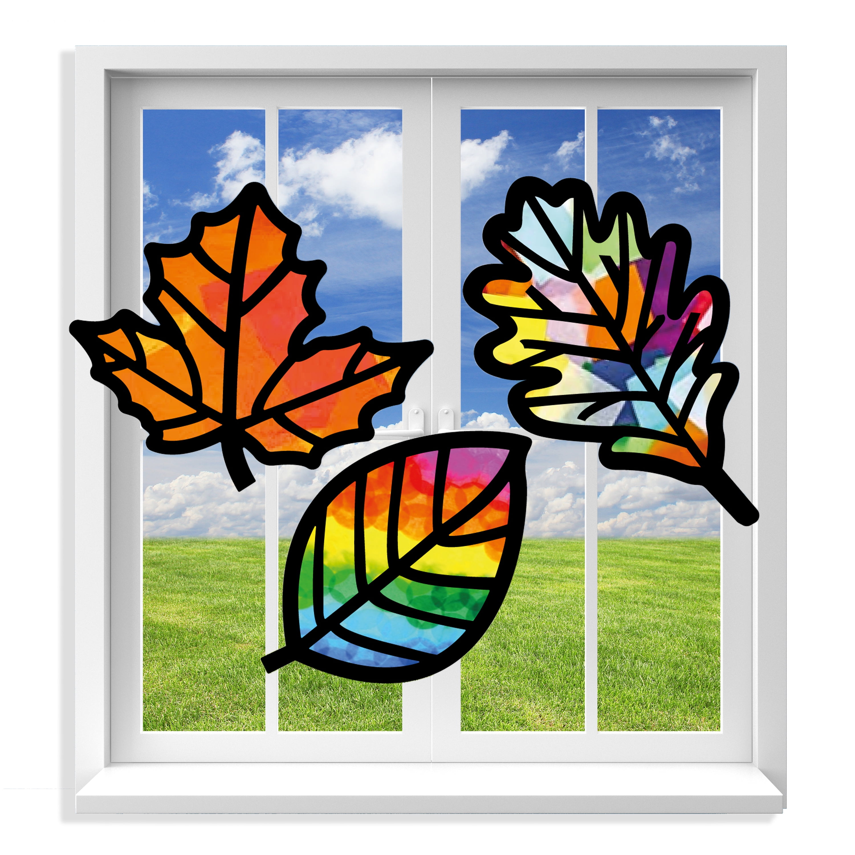 AoneFun window art for kids suncatcher kits for kids with window paint  stained glass kit window