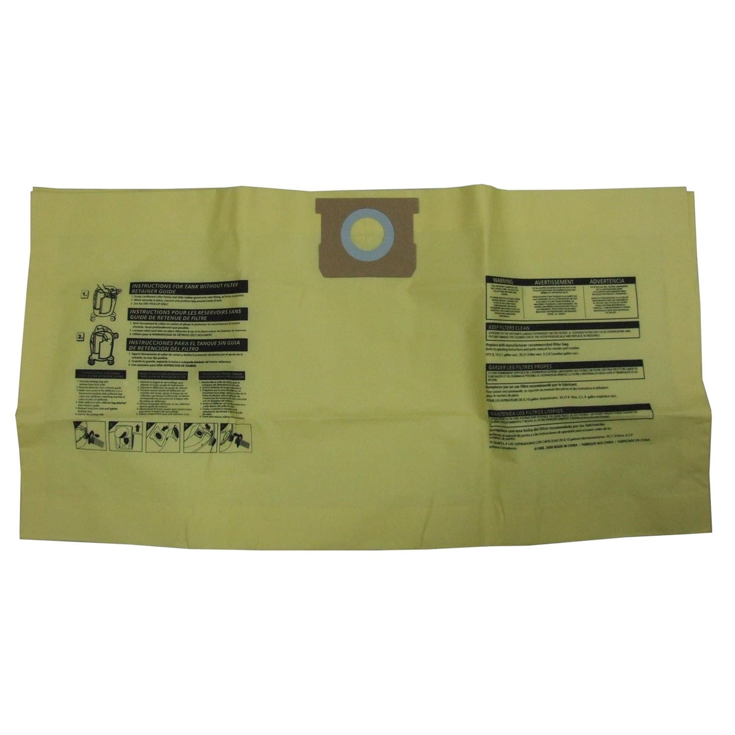 VHBS Vacmaster 56 Gallon High Efficiency Dust Bag, 3 Pk