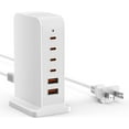 thumbnail image 1 of VHBW USB C Charger 6 Port Block,55W USB Tower Charging Station for iPhone 15/14/13/12, iPad, Google Pixel and Multiple Devices, 1 of 7