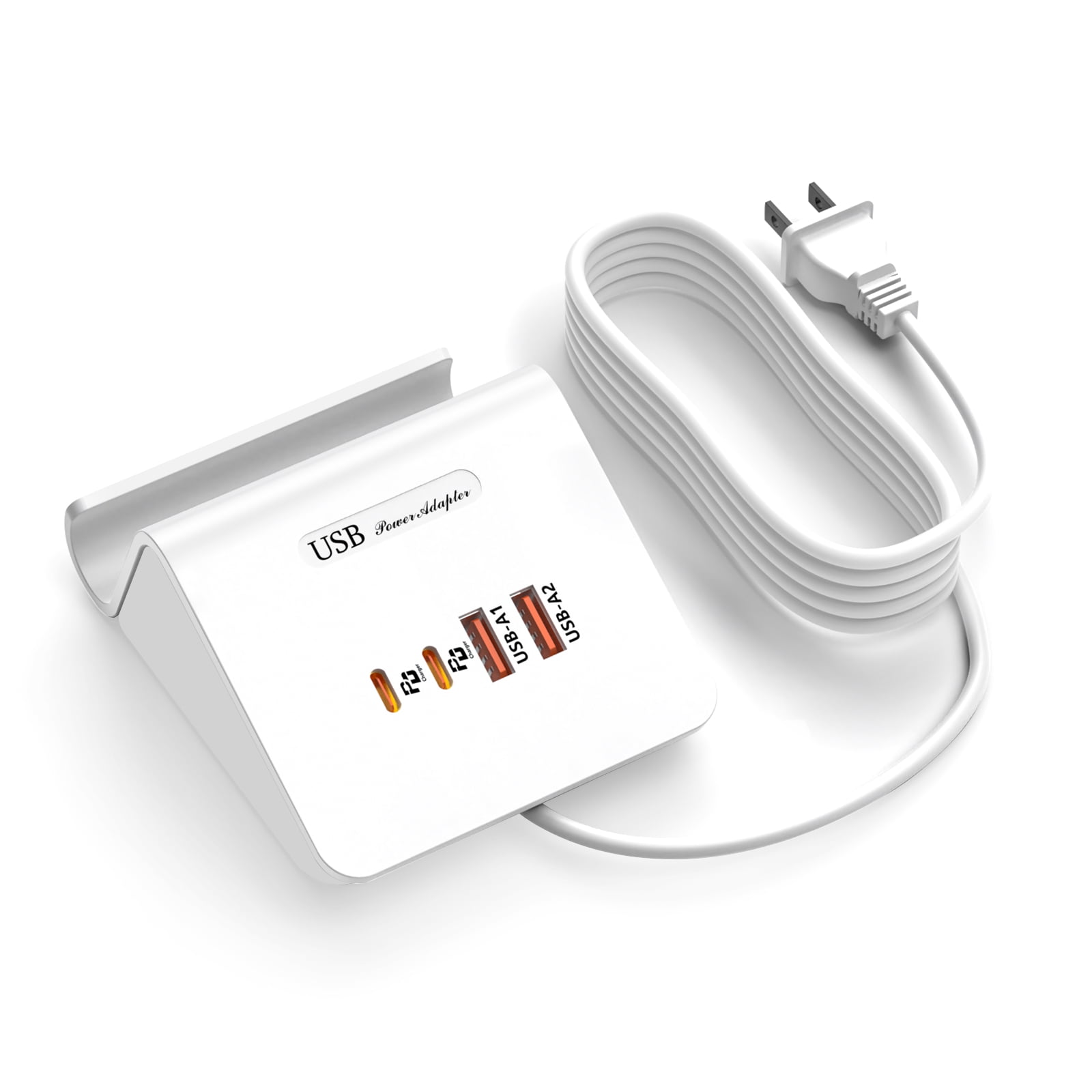 VHBW USB C Charger Block 25W, 4 Port Multi USB Fast Charging Station (4USB2A2CWhite)