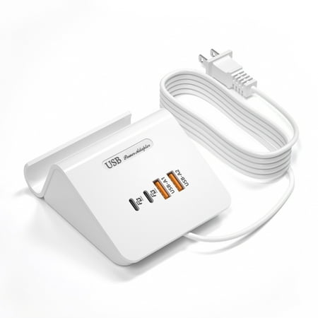 VHBW USB Charging Station 45W,USB C Charging Station PD 20W with 2 USB A 25W for Multiple Devices iPhone Galaxy Google Pixel and More