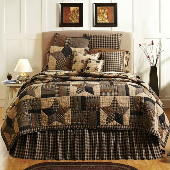 VHC Bingham Star Hand Quilted Cotton Bedspreads, King