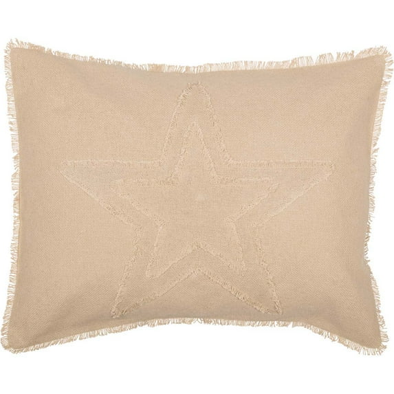 VHC Brand Burlap Vintage Star 21" X 27" Standard Sham 42444