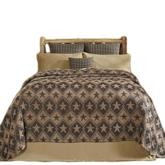 VHC Brand Jefferson Star 114"W X 103"L King Coverlet 19809