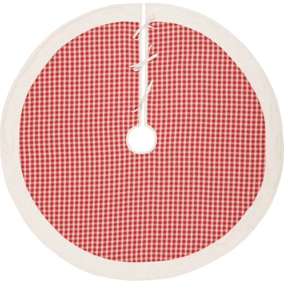 VHC Brand Red Plaid Tree Skirt 42598