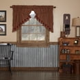 thumbnail image 1 of VHC Brands 20246 Burgundy Star Scalloped Prairie Swag Set of 2 36x36x18, 1 of 5