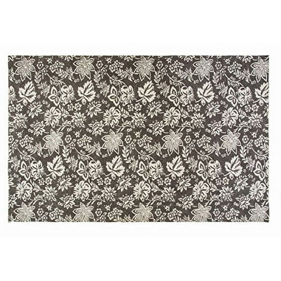 VHC Brands 20372 Farmhouse Flooring - Lilianna Grey Rug, 5' x 8', Charcoal
