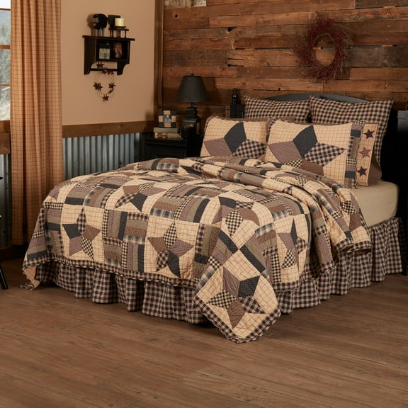 VHC Brands 9374 94 x 94 in. Bingham Star Queen Quilt