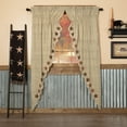 thumbnail image 1 of VHC Brands, Abilene Star, Cotton, 84x36x18, Prairie Long Panel, Set of 2, Red, 1 of 4
