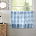 thumbnail image 1 of VHC Brands Annie Blue Buffalo Check Farmhouse Tier Kitchen Curtain Set 36x36, 1 of 7
