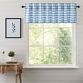 thumbnail image 1 of VHC Brands Annie Blue Buffalo Check Farmhouse Valance Kitchen Curtain 16x72, 1 of 6