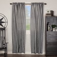 thumbnail image 1 of VHC Brands Annie Buffalo Check Cotton Curtain Set, Black/White (2 Panels), 1 of 5