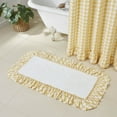 thumbnail image 1 of VHC Brands Annie Buffalo Check Farmhouse 27"x48" Bathmat Yellow Ruched Ruffle Cotton Rectangle Bath Decor, 1 of 5