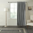 thumbnail image 1 of VHC Brands Annie Buffalo Check Farmhouse 84"x50" Panel Black Rod Pocket Room Darkening Cotton Tie Back(s) Window Curtains, 1 of 6